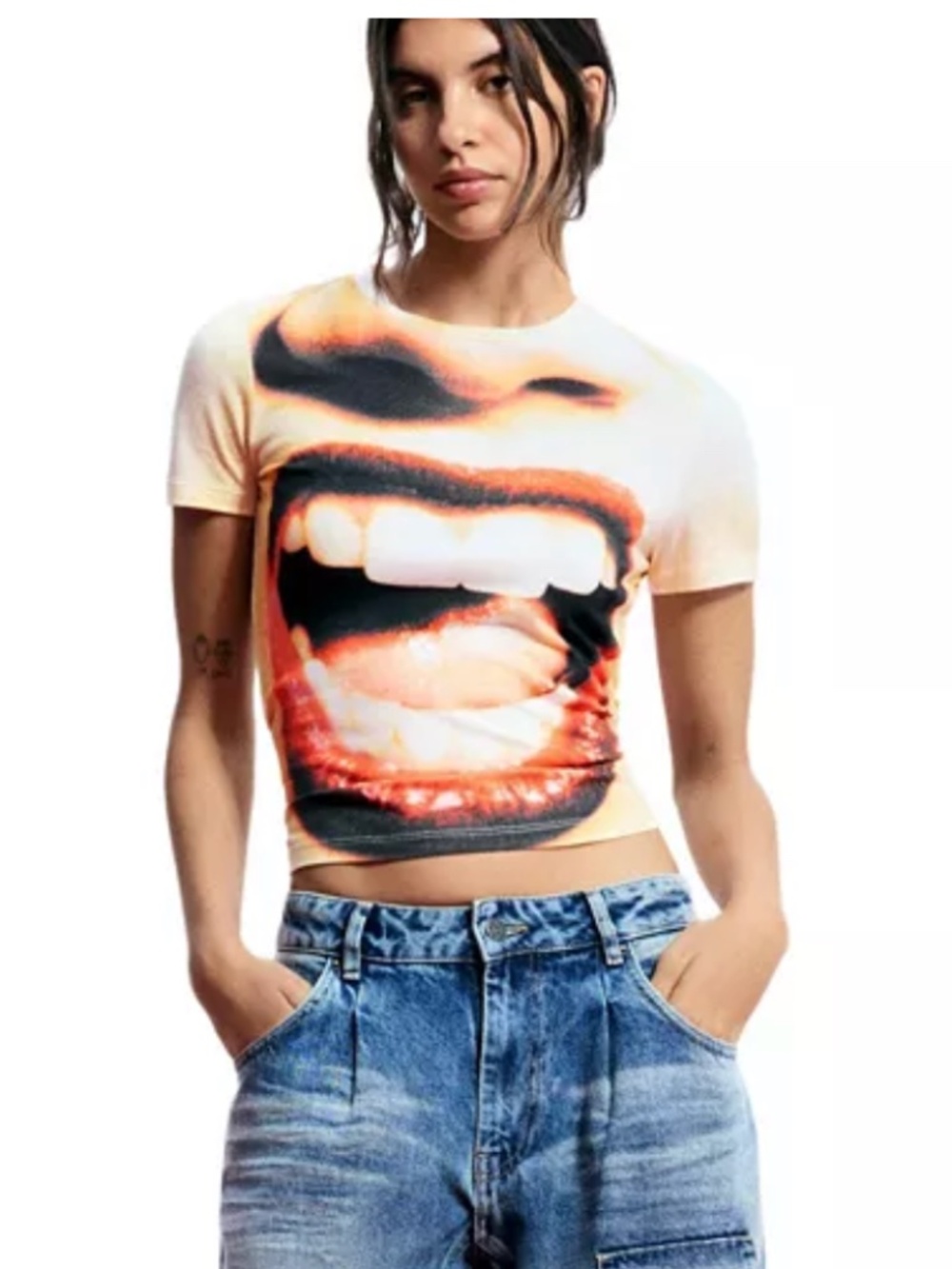 EUC Desigual Egonlab Boca T-shirt M